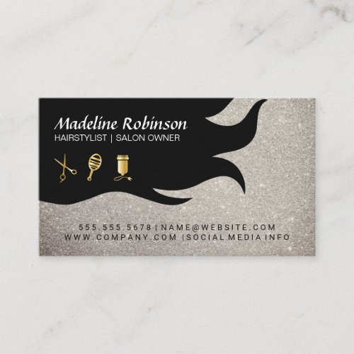 Glitter  Glamour Stylist Kit  Hair and Beauty Business Card