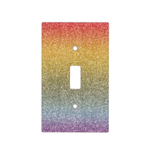 Glitter Glitz Rainbow Light Switch Cover