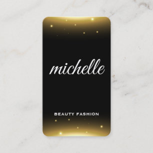 Glitter Glow Black Business Card