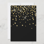 glitter gold balloon for 100th birthday party invitation (Back)