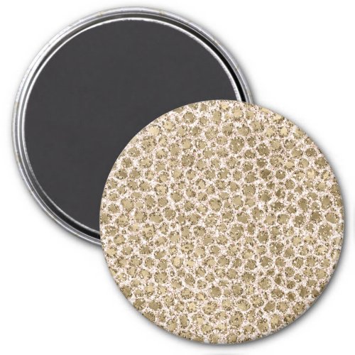 Glitter Gold Blush Pink Leopard Print            Magnet