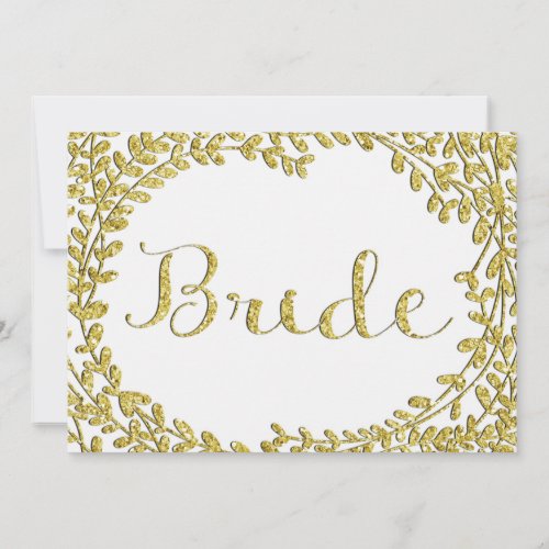 Glitter Gold Bride Sign