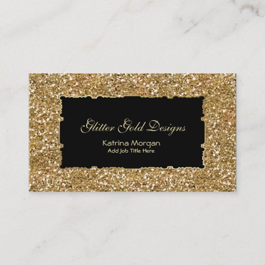 Glitter Gold Elegance Business Cards