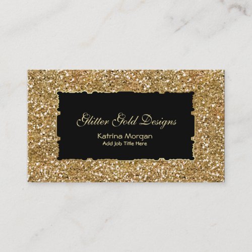 Glitter Gold Elegance Business Cards