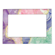 Glitter Gold Marble Pastel Colors Magnetic Frame
