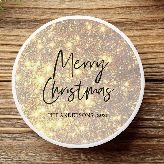 "Glitter Gold Merry Christmas"  Mini Candle Favors (Creator Uploaded)