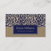 glitter gold navy Leopard print chic Cards