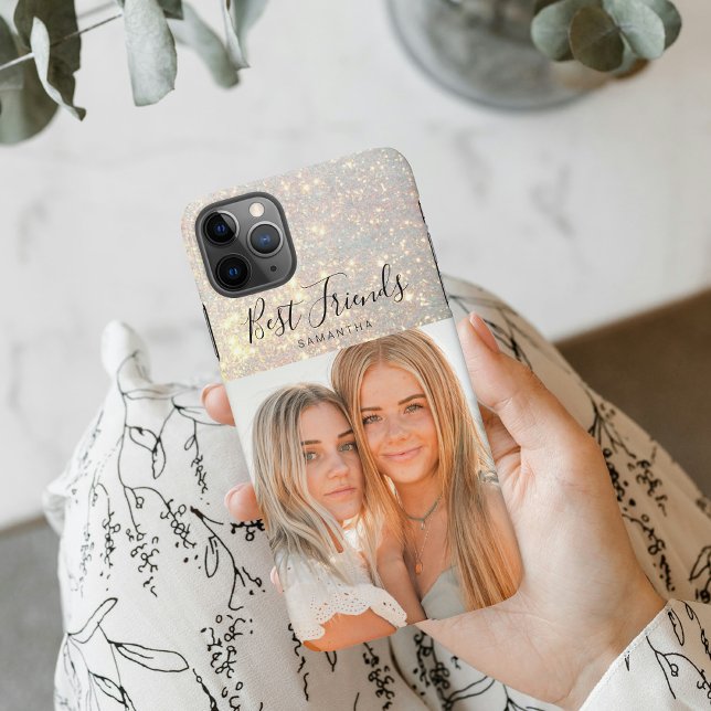 Glitter Gold | Personal Photo Best Friends Gift  iPhone Case (Creator Uploaded)