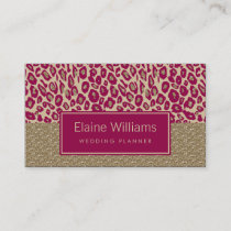 glitter gold pink Leopard print chic Cards