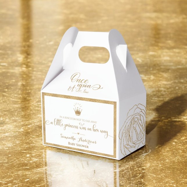 Glitter Gold Princess Once Upon A Time Royal Favor Boxes (Creator Uploaded)