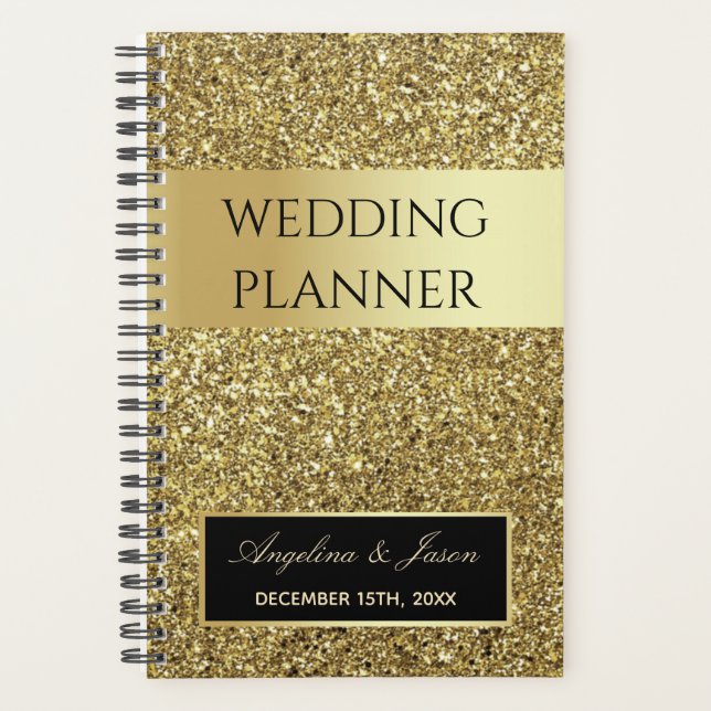 Glitter Gold Wedding Planner (Front)