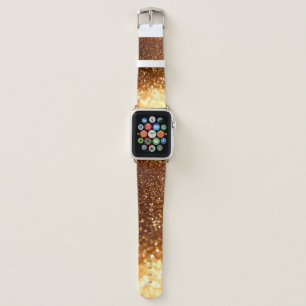 Glitter golden lights apple watch band