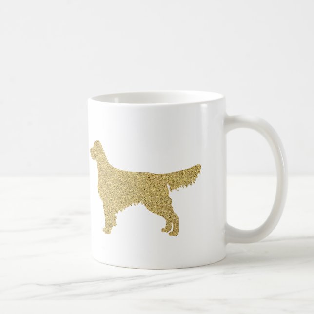 Glitter Golden Retriever Mug (Right)