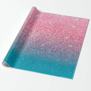Glitter Gradient Pink Wrapping Paper