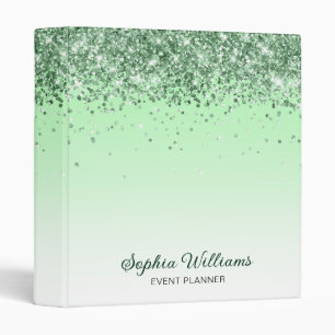Glitter Green 3 Ring Binder