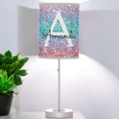 Glitter Green Purple Blue Name Table Lamp
