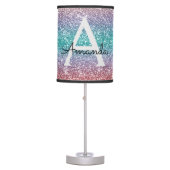 Glitter Green Purple Blue Name Table Lamp (Front)