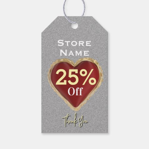 Glitter Grey  Gift Tags