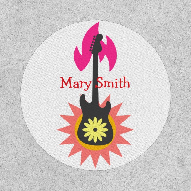 Glitter Guitar Patch (Front)