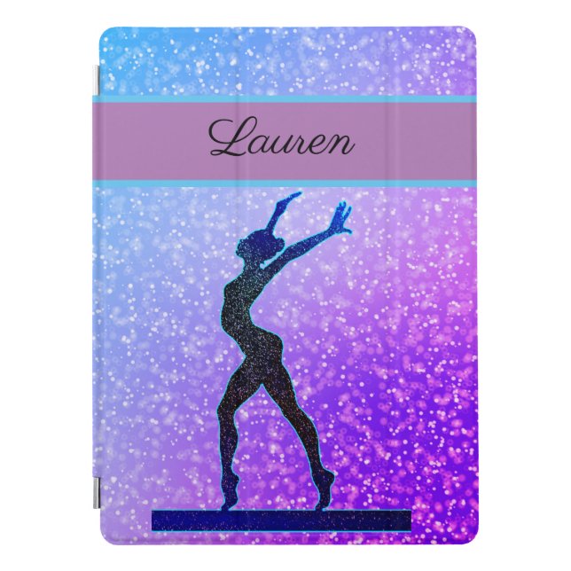 Glitter Gymnastics Beam Blue and Purple iPad Pro Cover (Front)