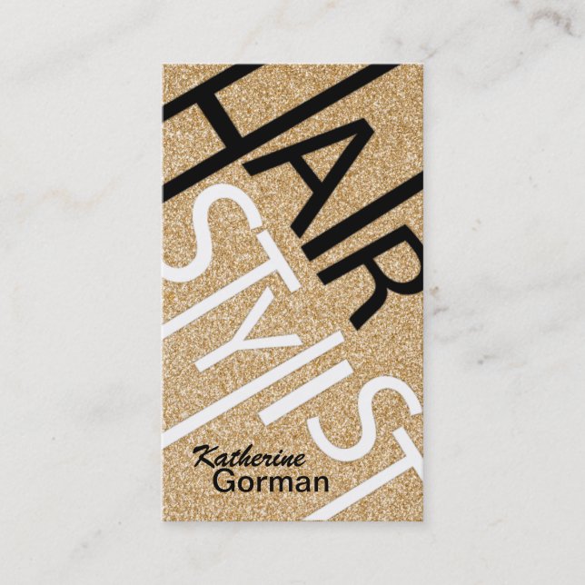 Glitter Hair Stylist Cards (Front)