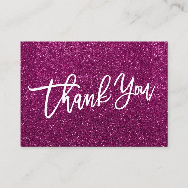 Glitter HAND LETTERED Thank you for your purchase Enclosure Card (Front)