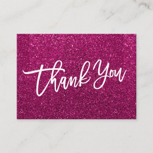 Glitter HAND LETTERED Thank you for your purchase Enclosure Card