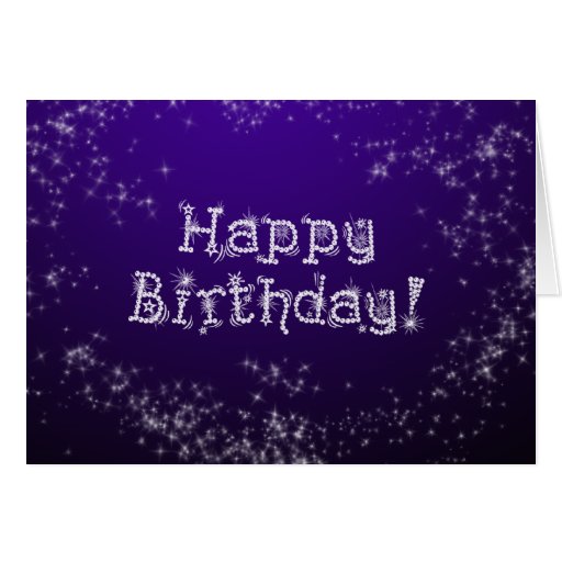 Glitter Happy Birthday Card | Zazzle