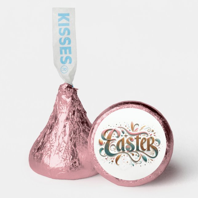 Glitter Happy Easter Typography Hershey®'s Kisses® (Front)