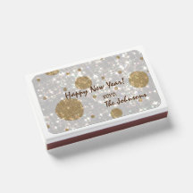 Glitter Happy New Year Matchboxes