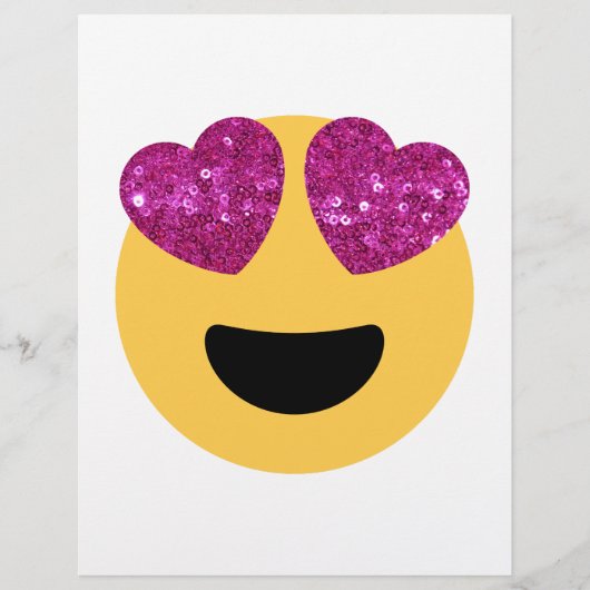 glitter heart eye emoji (Front)