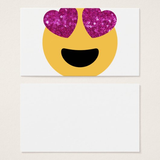 glitter heart eye emoji (Front & Back)