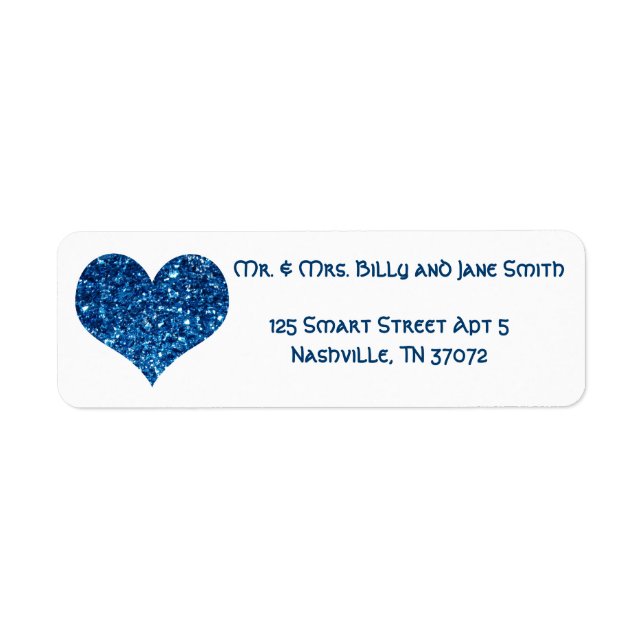 Glitter Heart Label (Front)