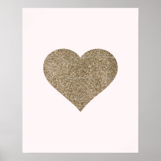 Glitter Heart Nursery Print