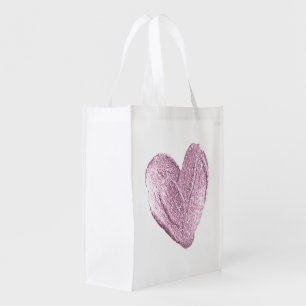 GLITTER HEART TOTE BAG