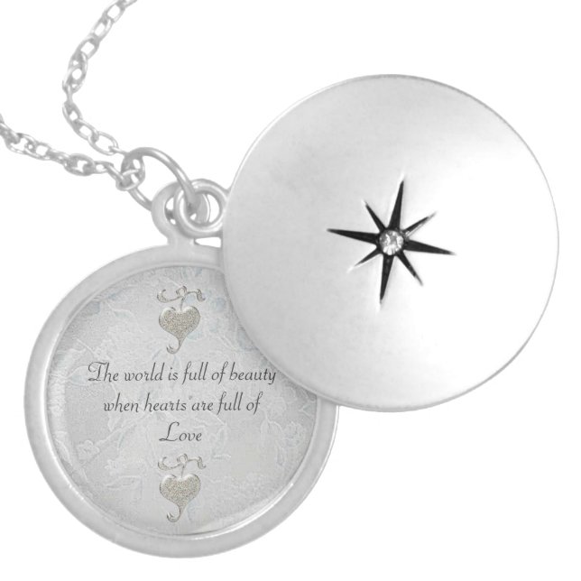 Glitter Hearts Necklace (Front)