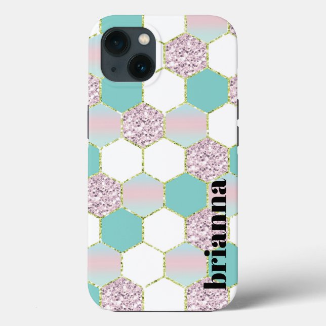Glitter Hexagon Case-Mate iPhone Case (Back)