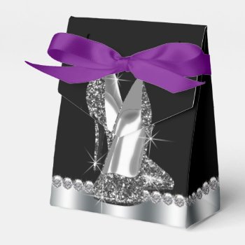 Glitter High Heel Shoe Birthday Favor Boxes by Champagne_N_Caviar at Zazzle