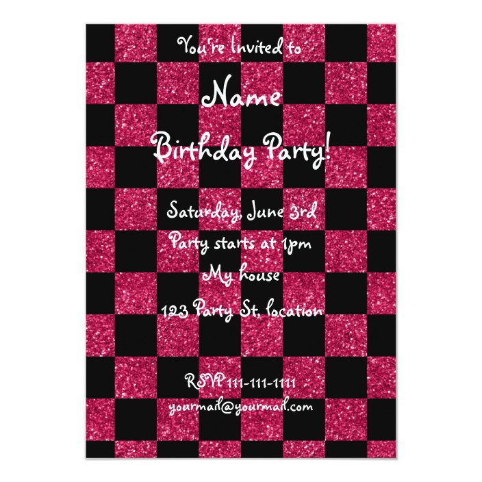 pink and black checkerboard