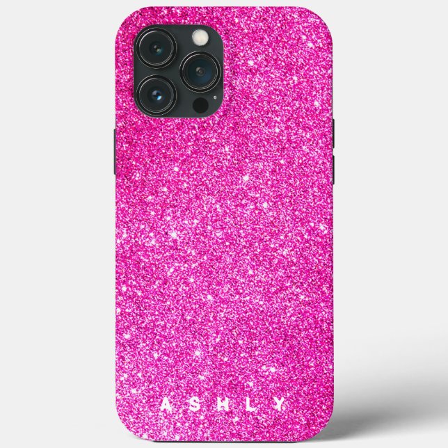 Glitter Hot Pink Sparkles Case-Mate iPhone Case (Back)