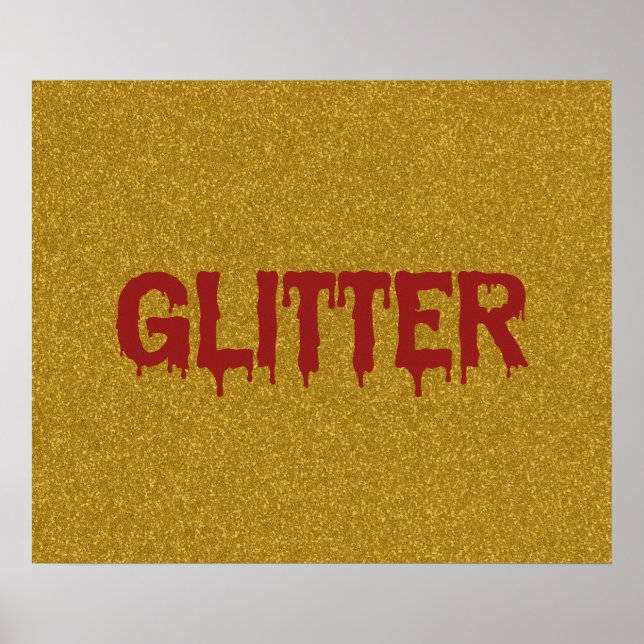 Glitter in Blood Typografie  Poster (Front)