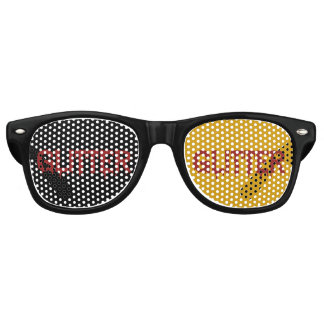 Glitter in Blood Typography Retro Sunglasses