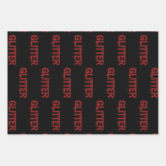Glitter in Blood Typography Wrapping Paper Sheets
