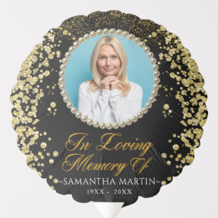 Glitter In Loving Memory Photo Balloon