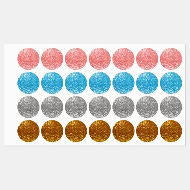 Glitter Iron-on Labels (Sheet)