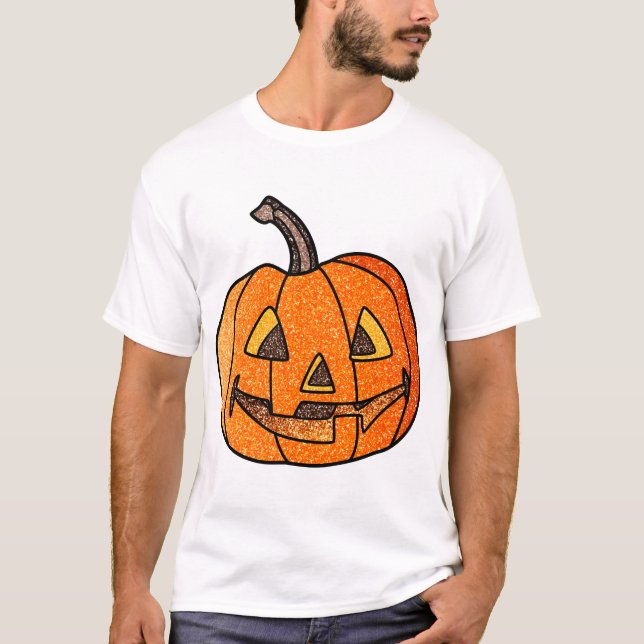Glitter Jack O'Lantern T-Shirt (Front)