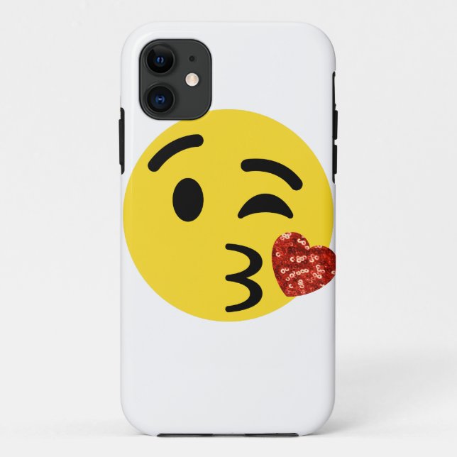 glitter kiss emoji Case-Mate iPhone case (Back)