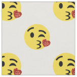 glitter kiss emoji fabric