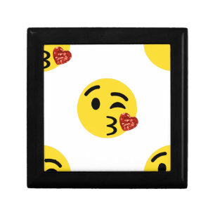 glitter kiss emoji gift box