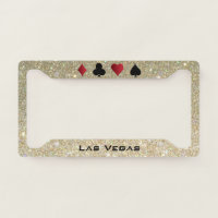 Glitter Las Vegas Licence Plate Frame